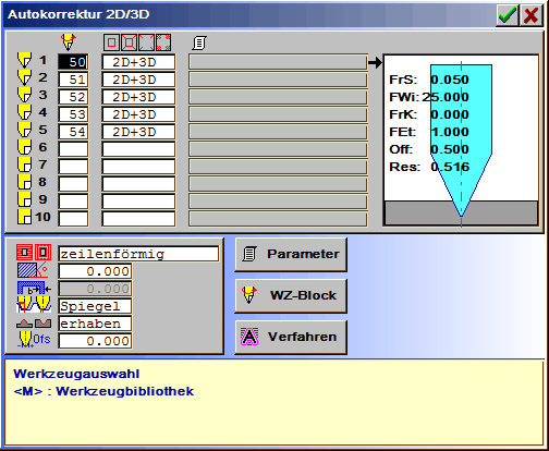 Automatische Korrektur von Fräswegen Datensatz Erstellung