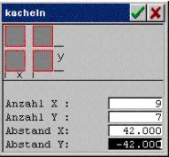 Schilder vervielfältigen mit Kacheln