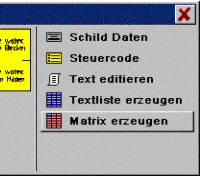 Schilder herstellen Matrix erzeugen