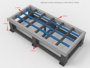 Solid construction with over-dimensioned components