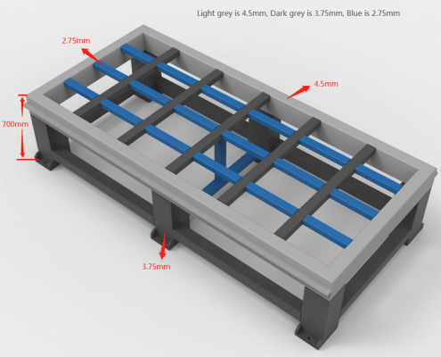 CNC portal milling machine sturdy steel frame construction