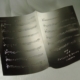 Diamond engraving on stainless steel music sheet