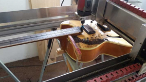 milling a guitar with open frame