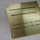 infromation sign brass