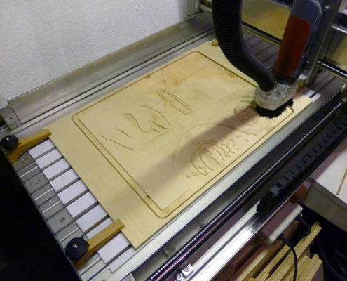 Wooden pictures 3D CNC milling