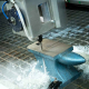 Water jet cutting of an anvil